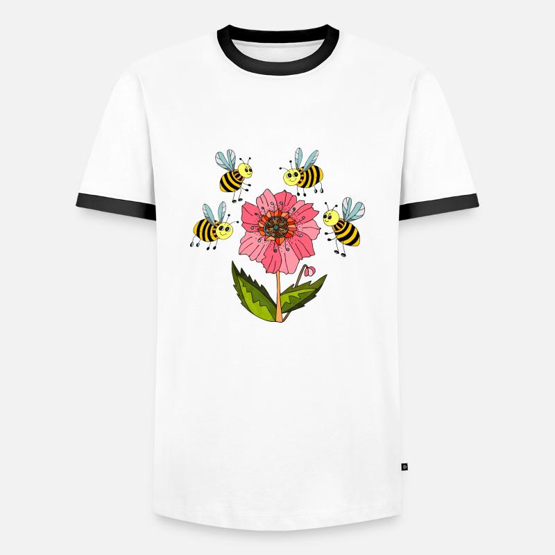 Insects - Men's Ringer Shirt - white/black