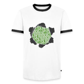 Great Dane gift idea Doberman animal lovers - Men's Ringer Shirt - white/black - Front - AI Model Female 172 light (172cm) & AI Model Male 178 dark (178cm)