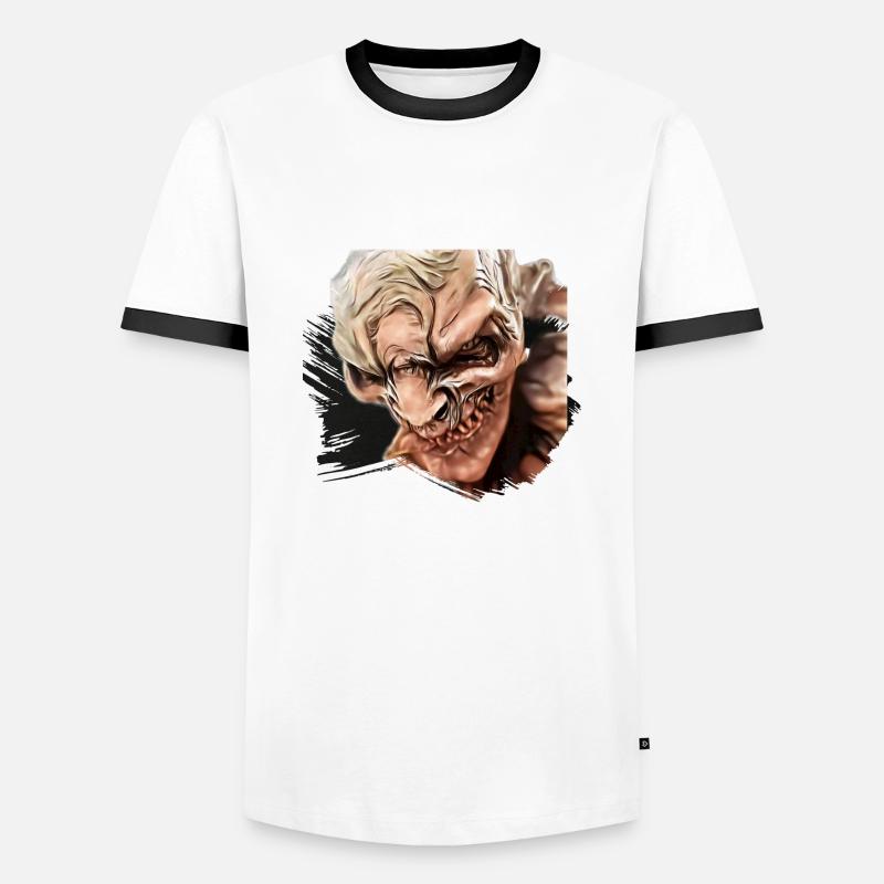 Krampus Percht Devil 2325 - Men's Ringer Shirt - white/black