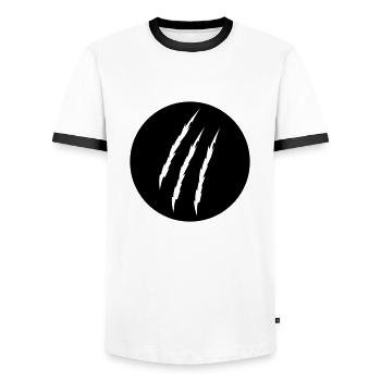 Krallen - Männer Kontrast-T-Shirt - Weiß/Schwarz - Vorne - AI Model Female 172 light (172cm) & AI Model Male 178 dark (178cm)