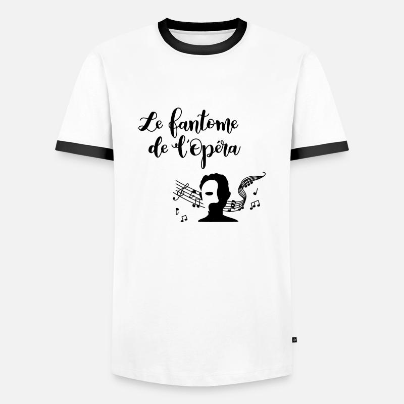 Das Phantom der Oper - Männer Kontrast-T-Shirt - Weiß/Schwarz