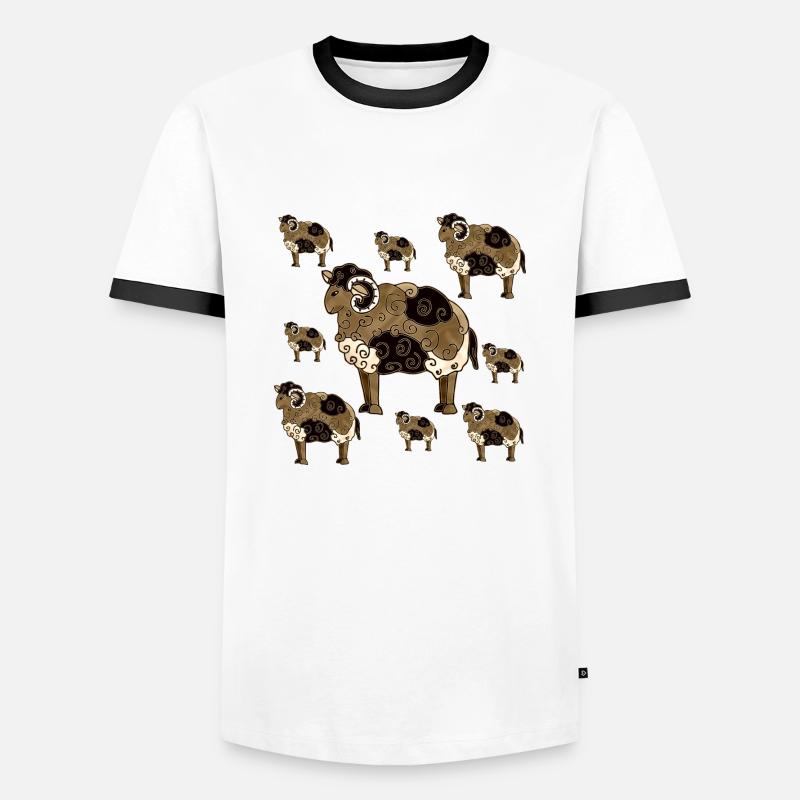 Rams - Men's Ringer Shirt - white/black