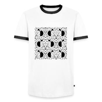 Äpfel - Männer Kontrast-T-Shirt - Weiß/Schwarz - Vorne - AI Model Female 172 light (172cm) & AI Model Male 178 dark (178cm)
