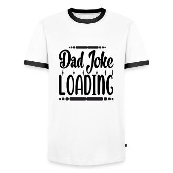 Dad Joke Loading - Men's Ringer Shirt - white/black - Front - AI Model Female 172 light (172cm) & AI Model Male 178 dark (178cm)