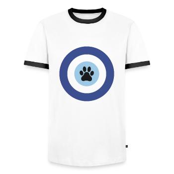 Nazar - Männer Kontrast-T-Shirt - Weiß/Schwarz - Vorne - AI Model Female 172 light (172cm) & AI Model Male 178 dark (178cm)