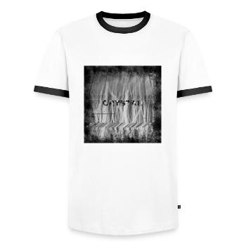 Crystal Blaze Black & White - Männer Kontrast-T-Shirt - Weiß/Schwarz - Vorne - AI Model Female 172 light (172cm) & AI Model Male 178 dark (178cm)