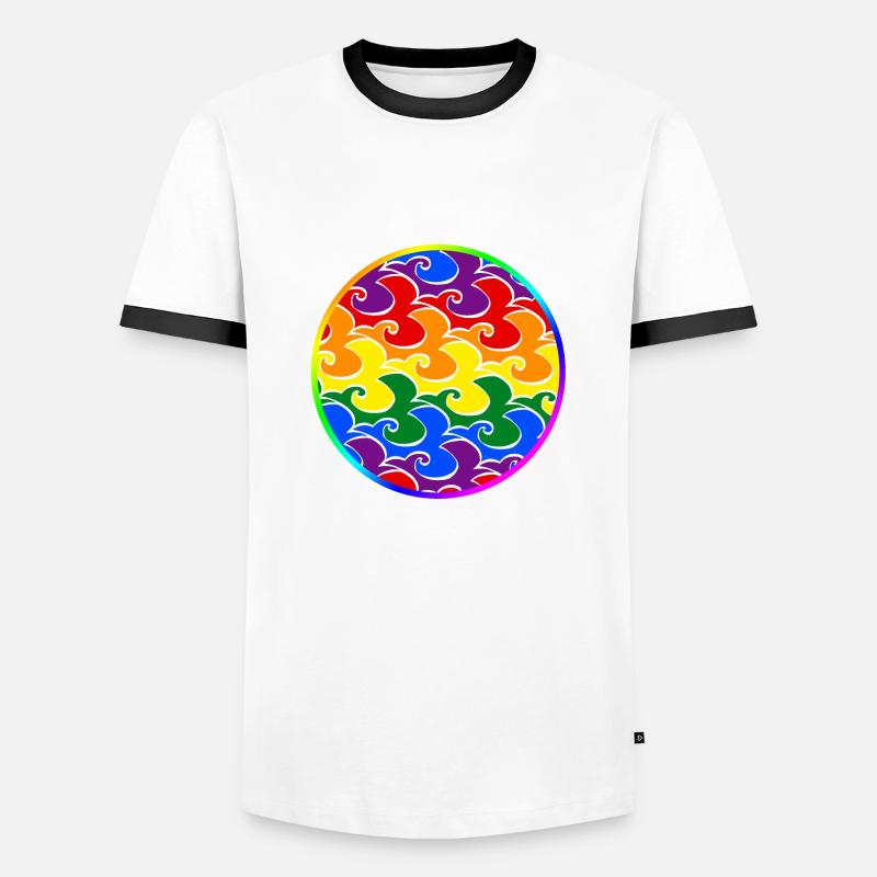 Vogelflug LGBT - Männer Kontrast-T-Shirt - Weiß/Schwarz