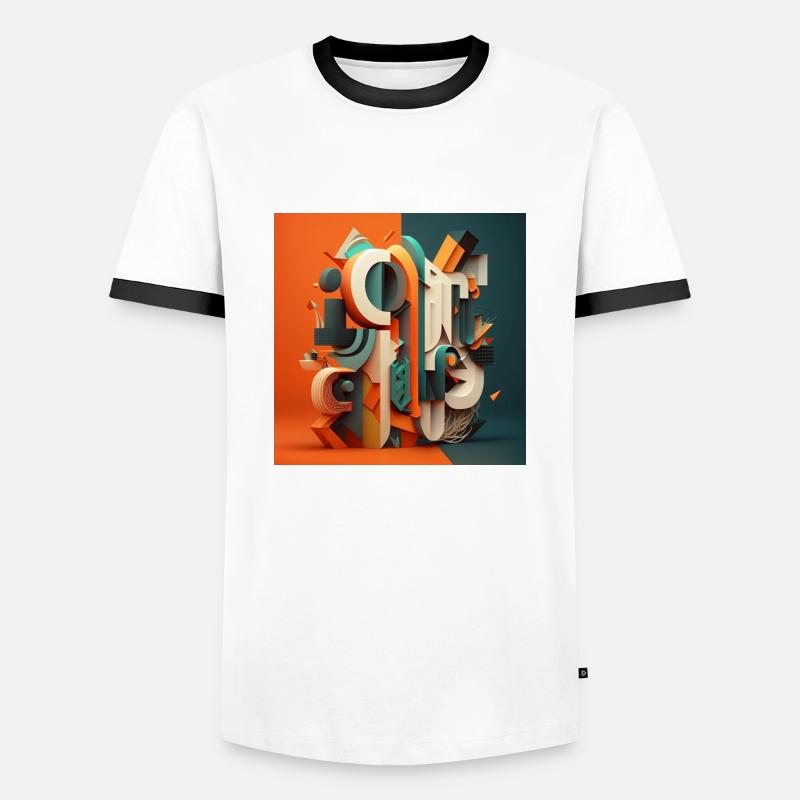 Graffiti - Men's Ringer Shirt - white/black