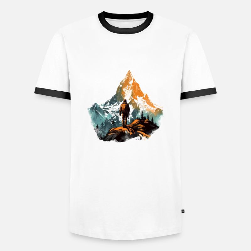 Mountain Man - Männer Kontrast-T-Shirt - Weiß/Schwarz