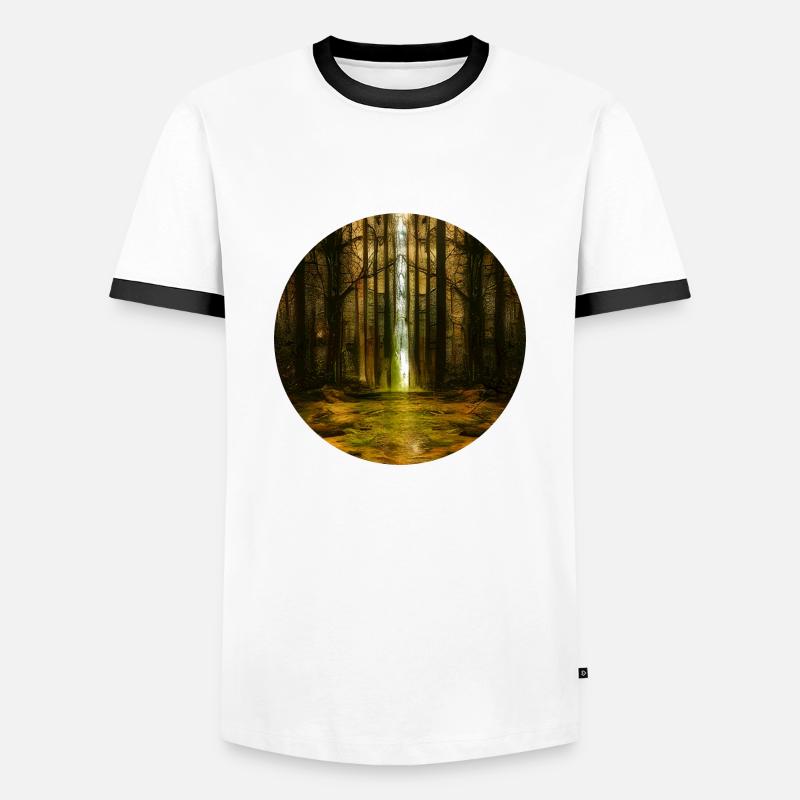Dark forest - Men's Ringer Shirt - white/black
