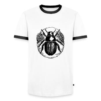 Insectes, bestioles, arthropodes - T-shirt contrasté Homme - blanc/noir - Devant - AI Model Female 172 light (172cm) & AI Model Male 178 dark (178cm)