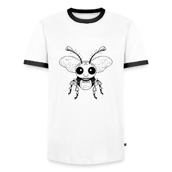 Insekten Krabbeltiere Arthropoden - Männer Kontrast-T-Shirt - Weiß/Schwarz - Vorne - AI Model Female 172 light (172cm) & AI Model Male 178 dark (178cm)