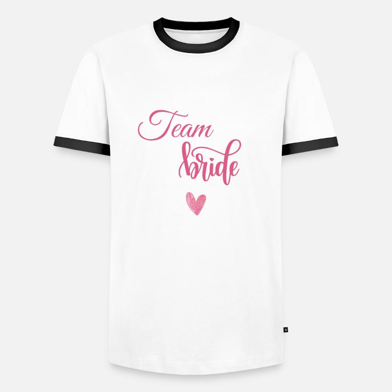 Team bride - Men's Ringer Shirt - white/black