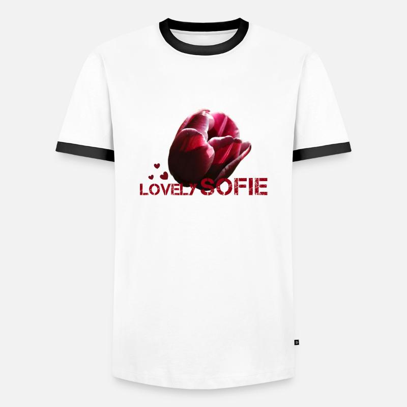Sofie - Men's Ringer Shirt - white/black