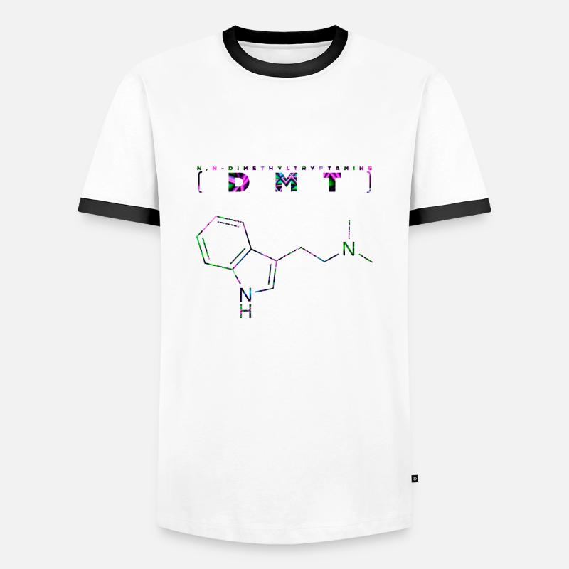 dmt molecule - Men's Ringer Shirt - white/black