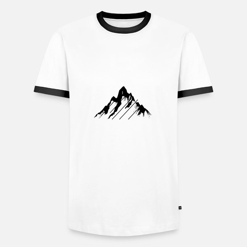 Mountaintop - Men's Ringer Shirt - white/black