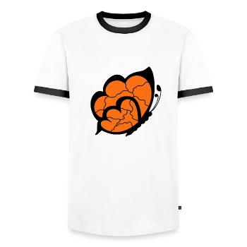 Muster - Männer Kontrast-T-Shirt - Weiß/Schwarz - Vorne - AI Model Female 172 light (172cm) & AI Model Male 178 dark (178cm)