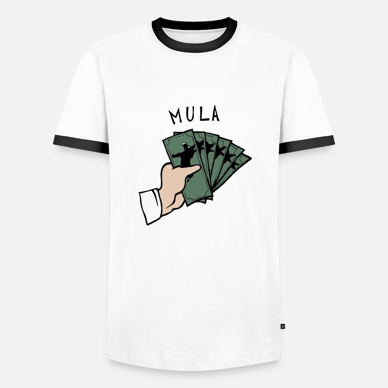 Mule Mula - Men's Ringer Shirt - white/black