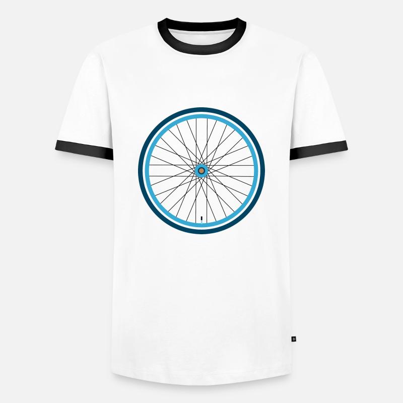 Fahrrad - Männer Kontrast-T-Shirt - Weiß/Schwarz