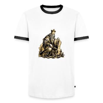 Henry the Good King - Men's Ringer Shirt - white/black - Front - AI Model Female 172 light (172cm) & AI Model Male 178 dark (178cm)