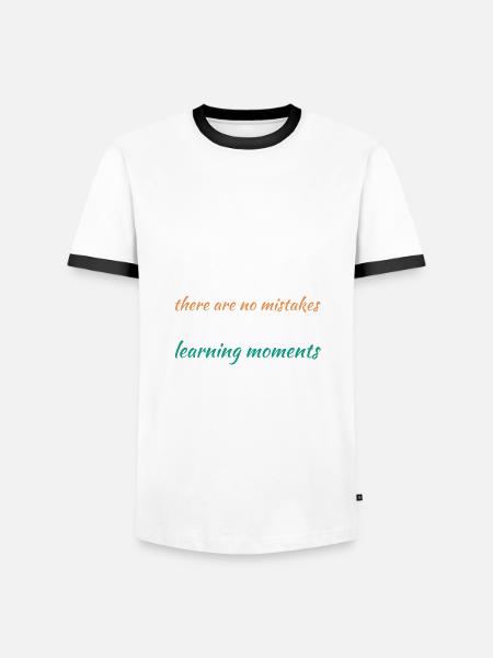 Es gibt keine Fehler - Männer Kontrast-T-Shirt - Weiß/Schwarz