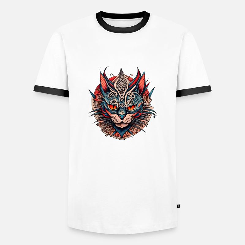Hellcat - Men's Ringer Shirt - white/black