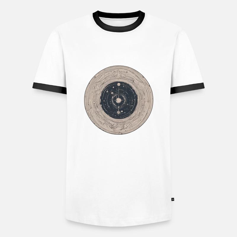 Abstract Solar System / Planets / Universe - Men's Ringer Shirt - white/black