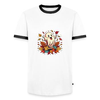 Trop mignon pour avoir peur! - T-shirt contrasté Homme - blanc/noir - Devant - AI Model Female 172 light (172cm) & AI Model Male 178 dark (178cm)