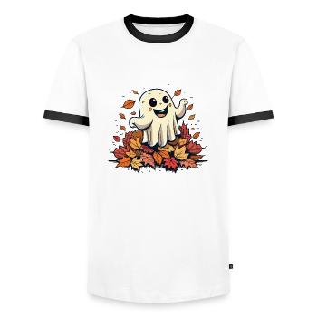 Trop mignon pour avoir peur! - T-shirt contrasté Homme - blanc/noir - Devant - AI Model Female 172 light (172cm) & AI Model Male 178 dark (178cm)