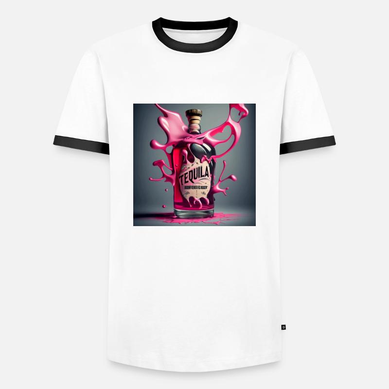 tequila - Men's Ringer Shirt - white/black