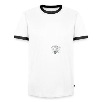 A.F.T Ancre - Men's Ringer Shirt - white/black - Front - AI Model Female 172 light (172cm) & AI Model Male 178 dark (178cm)