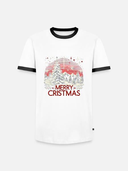 Merry Christmas Weihnachtsfeier Weihnachts - Männer Kontrast-T-Shirt - Weiß/Schwarz