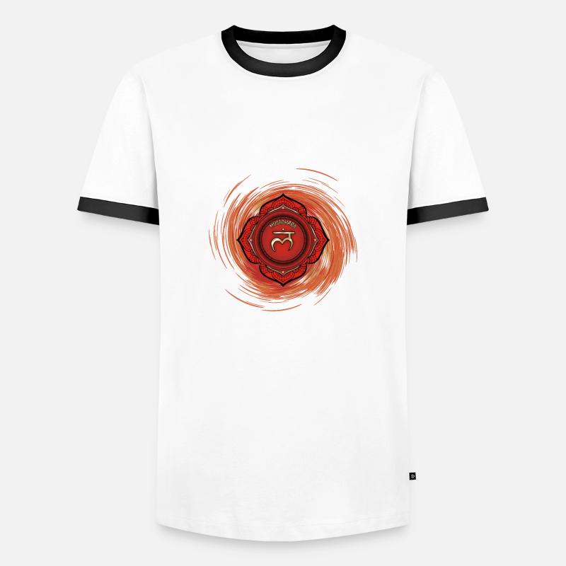 Muladhara First Chakra - Men's Ringer Shirt - white/black