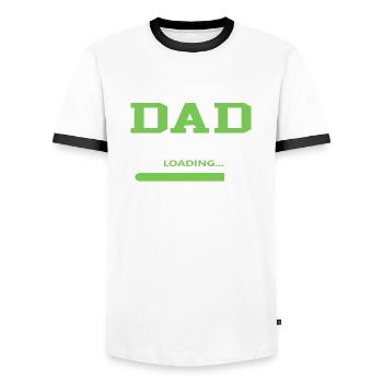 Papa en progrès Dictons Dicton cool - T-shirt contrasté Homme - blanc/noir - Devant - AI Model Female 172 light (172cm) & AI Model Male 178 dark (178cm)