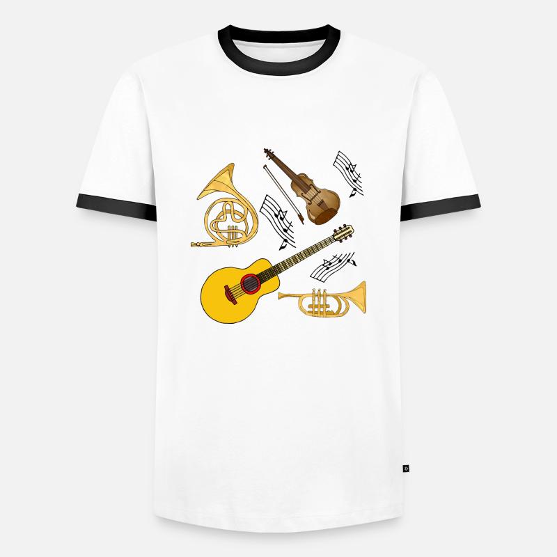 Musical Instruments - Men's Ringer Shirt - white/black