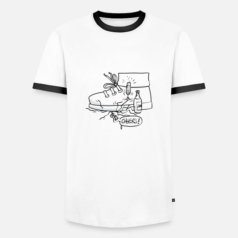 Beth the Spider - Cheers! - Men's Ringer Shirt - white/black