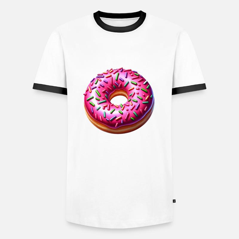 Doughnut - Men's Ringer Shirt - white/black