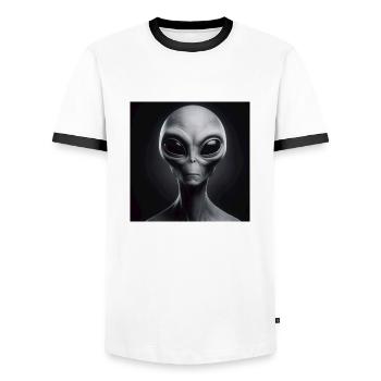 Astronomie Astrophysik - Männer Kontrast-T-Shirt - Weiß/Schwarz - Vorne - AI Model Female 172 light (172cm) & AI Model Male 178 dark (178cm)