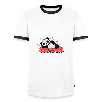 Geistig Ausgecheckt - Männer Kontrast-T-Shirt - Weiß/Schwarz - Vorne - AI Model Female 172 light (172cm) & AI Model Male 178 dark (178cm)