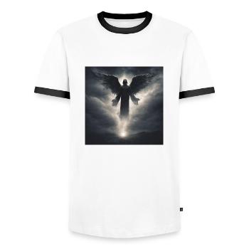 Spiritualité Astrologie - T-shirt contrasté Homme - blanc/noir - Devant - AI Model Female 172 light (172cm) & AI Model Male 178 dark (178cm)
