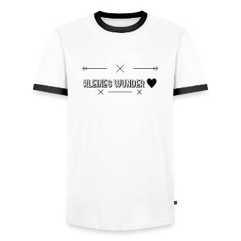 Dictons de bébé - T-shirt contrasté Homme - blanc/noir - Devant - AI Model Female 172 light (172cm) & AI Model Male 178 dark (178cm)