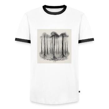 Forest - Männer Kontrast-T-Shirt - Weiß/Schwarz - Vorne - AI Model Female 172 light (172cm) & AI Model Male 178 dark (178cm)