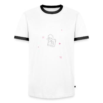 Merci d’être une maman comme ça -cadeau maman - T-shirt contrasté Homme - blanc/noir - Devant - AI Model Female 172 light (172cm) & AI Model Male 178 dark (178cm)