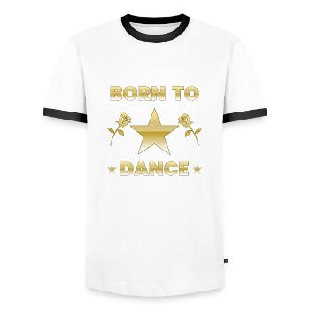 Danser - T-shirt contrasté Homme - blanc/noir - Devant - AI Model Female 172 light (172cm) & AI Model Male 178 dark (178cm)