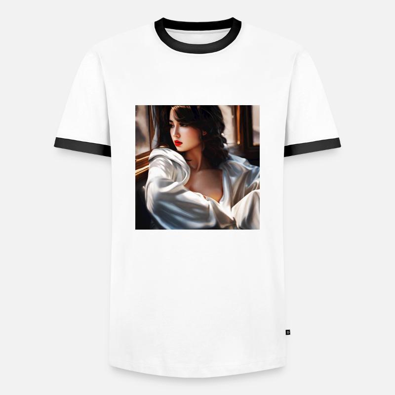 Lady - Men's Ringer Shirt - white/black