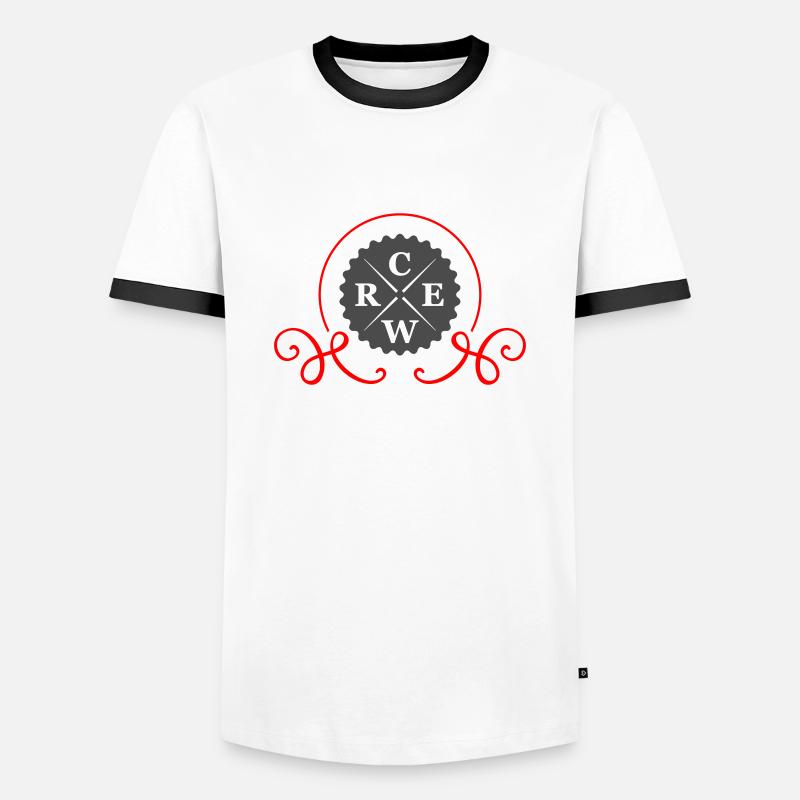 Crew 2 - Men's Ringer Shirt - white/black
