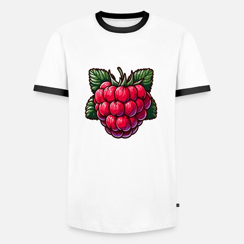 Raspberry - Men's Ringer Shirt - white/black