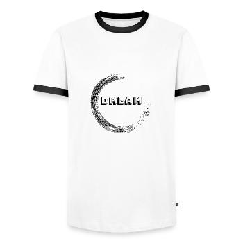 Dream - Männer Kontrast-T-Shirt - Weiß/Schwarz - Vorne - AI Model Female 172 light (172cm) & AI Model Male 178 dark (178cm)