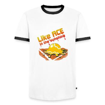 Like Ace in the sunshine Tennis Winner Paris - Männer Kontrast-T-Shirt - Weiß/Schwarz - Vorne - AI Model Female 172 light (172cm) & AI Model Male 178 dark (178cm)