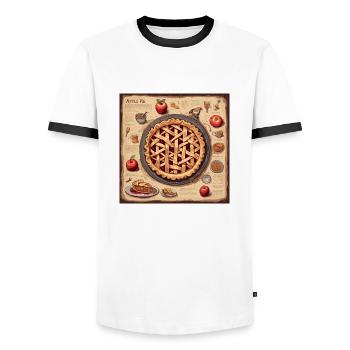 Manuel de la sorcière / Livre magique / Halloween / Automne - T-shirt contrasté Homme - blanc/noir - Devant - AI Model Female 172 light (172cm) & AI Model Male 178 dark (178cm)